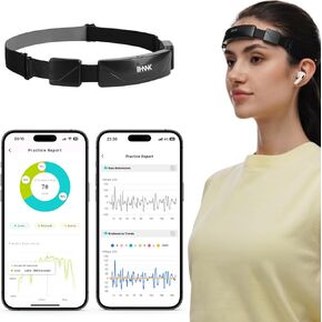 Meditation Headband, EEG Biofeedback Devices, Real-Time Visual and Auditory Feedback for Neurofeedback Training, Brainwave Monitor | Measures Alpha, Beta, Gamma, Theta, Delta and SMR Brain Waves in Saudi Arabia