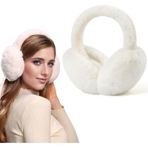 Women Winter Ear Muffs Warm faux fur Earmuffs Foldable Ear Warmer Ladies Ear Covers 1/2Pack in Kuwait