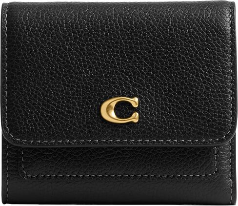 Coach Women's Mila Small Flap Wallet in Signature Canvas Accessory-Travel, B4/Tan Caramel, One Size in Saudi Arabia