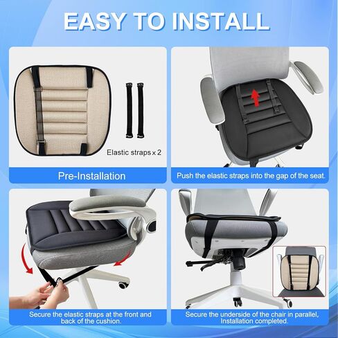Car Seat Cushion Pad with 1.2inch Comfort Seat Protector for Car Driver Seat Office Chair Home Use Memory Foam Seat Cushion with Non Slip Bottom in Saudi Arabia
