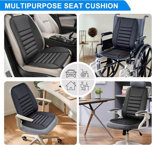 Car Seat Cushion Pad with 1.2inch Comfort Seat Protector for Car Driver Seat Office Chair Home Use Memory Foam Seat Cushion with Non Slip Bottom in Saudi Arabia
