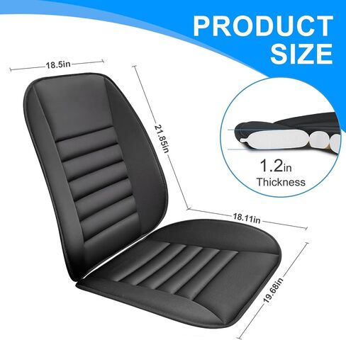 Car Seat Cushion Pad with 1.2inch Comfort Seat Protector for Car Driver Seat Office Chair Home Use Memory Foam Seat Cushion with Non Slip Bottom in Saudi Arabia