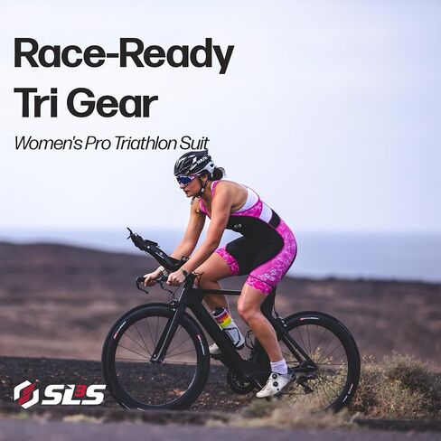 SLS3 Triathlon Suits Women - Olcyfeless Trisuit Women - Fxium FX Fabric ، Tri Suit Womens Triathlon Suit ، No Shelf Bra (Black/Sangria Camo ، X -Large) in Kuwait