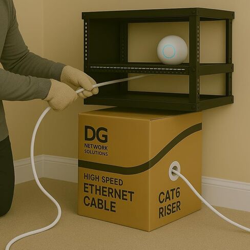 DG CAT6 RISER (CMR) ، 1000 قدم ، غير محمية ، 24AWG ، مع spline (+) ، النحاس العاري الصلب ، 600 ميجا هرتز ، ETL المدرجة ، الاستخدام الداخلي/المنزلي/التجاري ، كابل الإيثرنت الأكبر ، البرتقالي in Kuwait