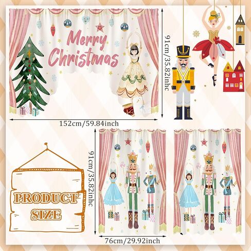 3 Pcs Christmas Kitchen Curtains Window Curtains and Valance Set Xmas Christmas Curtains Swag for Kitchen Bedroom Living Room Decor, 60 x 36 Valance, 36 x 30 Tier(Gnome, Green) in Saudi Arabia