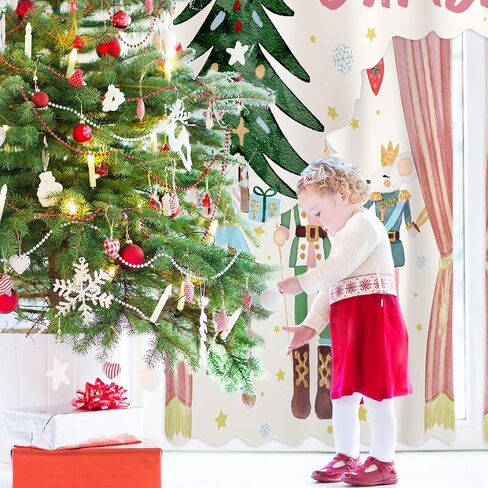 3 Pcs Christmas Kitchen Curtains Window Curtains and Valance Set Xmas Christmas Curtains Swag for Kitchen Bedroom Living Room Decor, 60 x 36 Valance, 36 x 30 Tier(Gnome, Green) in Saudi Arabia