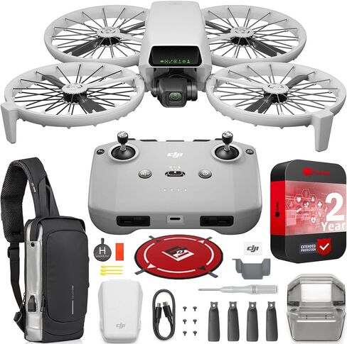 DJI Flip Fly More Combo with RC 2 Screen Remote Controller, Drone with 4K UHD Camera for Adults, Palm Takeoff, Auto Return, Intelligent Flight, 3 Batteries Bundle with Deco Gear Accessories in Kuwait