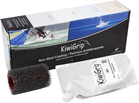 Non-Skid Coating Water Based Acrylic - Ideal for Wood, Fiberglass, Epoxy, Concrete or Metal - Black, 1L - KG-1BK-PR in Saudi Arabia