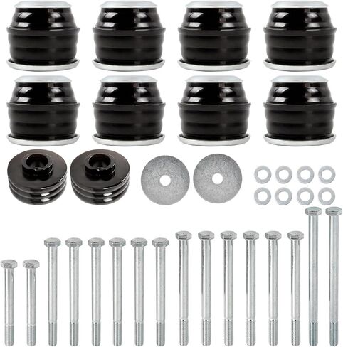 KF04060BK Body Mount Bushing kits Compatible with 2008-2016 F250 F350 Super Duty 2WD 4WD,Polyurethane Cab & Body Mount Steel Sleeves & Hardware, Red in Saudi Arabia