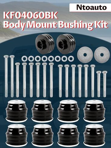 KF04060BK Body Mount Bushing kits Compatible with 2008-2016 F250 F350 Super Duty 2WD 4WD,Polyurethane Cab & Body Mount Steel Sleeves & Hardware, Red in Saudi Arabia