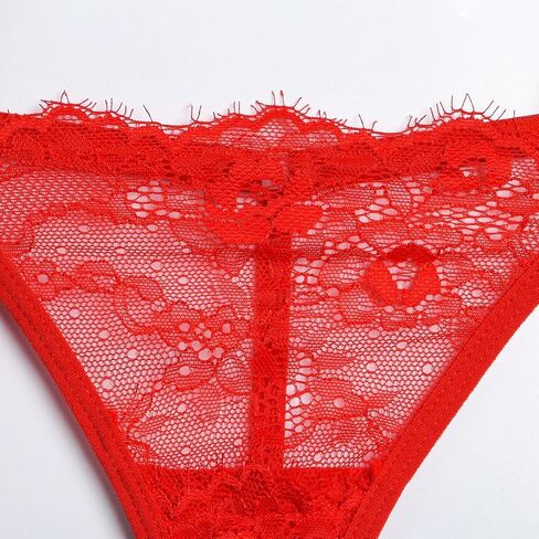 Elegant Lace Lingerie Set with Adjustable Straps and Garter Belt - Sheer Bra and Panty Ensemble for Women in Kuwait