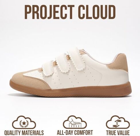 Project Cloud Fashion Sneakers for Women with Memory Foam Insole (Ysabelle) | Plush Soft Insole Womens Shoes Stylish Womens Sneakers Comfortable Footwear for Women Everyday Outfits All Day Easy Wear in Saudi Arabia