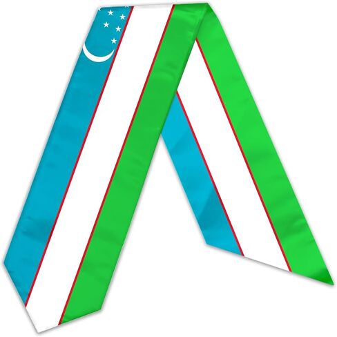 Ethiopia Flag International Graduate Satin Stole Scarf with National Flag Design, 72" Graduation Sash in Saudi Arabia