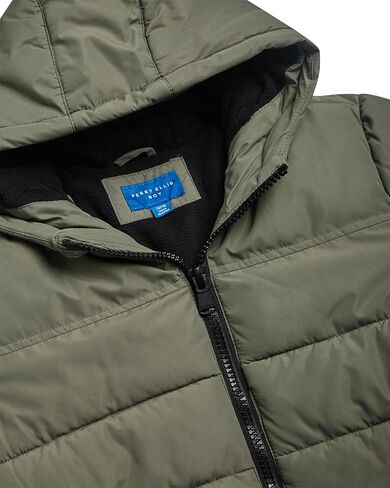 سترة شتوية للأولاد من Perry Ellis مبطنة بالصوف مع غطاء للرأس، سترة منتفخة دافئة معزولة للأولاد (4-20) in Kuwait