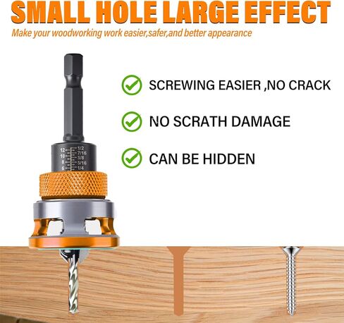 Countersink Drill Bit Set with Depth Stop 4PCS, HCS Four Blades Countersink Bits with Adjustable Depth Stop and L Shape Wrench, Wood Countersink Bit Set for Wood, Plastic, Woodworking in Kuwait