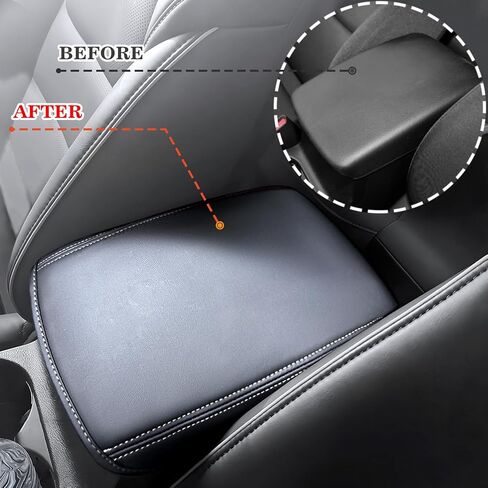 Car Center Console Cover for Mazda CX5/CX-5 2018-2025 Accessories, Anti-Scratch Leather Middle Console Lid Cover Pad Protector Elbow Arm Rest Cover for Car (Black) in Saudi Arabia