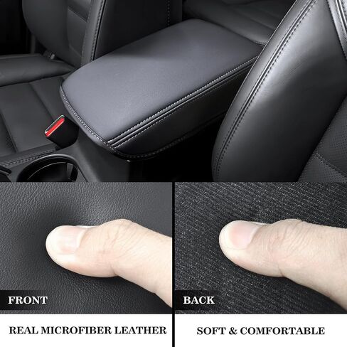 Car Center Console Cover for Mazda CX5/CX-5 2018-2025 Accessories, Anti-Scratch Leather Middle Console Lid Cover Pad Protector Elbow Arm Rest Cover for Car (Black) in Saudi Arabia