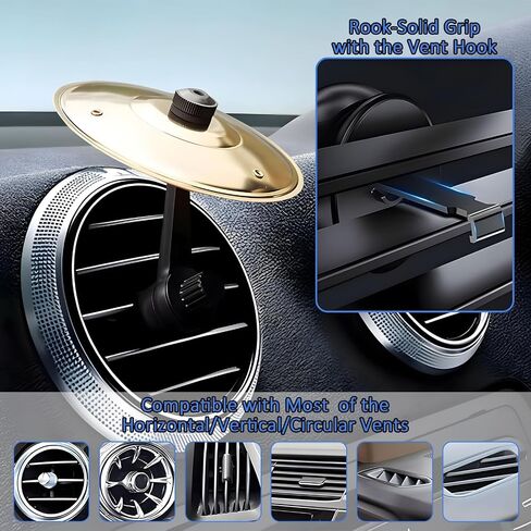 2025 ترقية Car Cy Cymbal Air Vent Crash: Dash Drum Symboldy Dashboard Drums Mini Mount Mount Music Hounded Music Clip Tiny Clip Sett in Kuwait