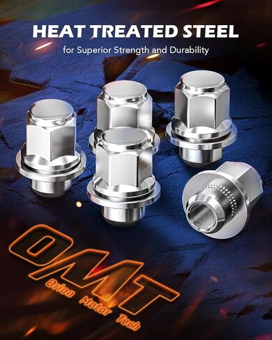 Orion Motor Tech M12x1.5 Lug Nuts,12x1.5mm Wheel Lug Nuts Compatible with Toyota Camry Corolla Highlander RAV4 Tacoma, Honda Accord CR-V Civic Fit, Ford Escape Focus Fusion and More, Set of 20 in Saudi Arabia