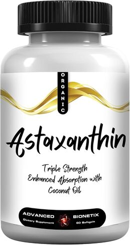 Triple Strength AstaQuil™ Astaxanthin 2 Pack Savings 12mg High Bioavailability Formula, 60 Softgels Organic Coconut Oil for Enhanced Absorption. Powerful Antioxidant for Eye, Joint & Heart Health in Saudi Arabia