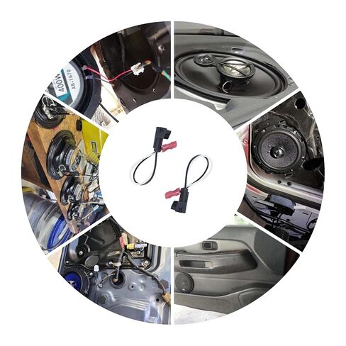 CBR 4 Pack Speaker Harness Replacement Compatible with GM Motors Buick Cadillac Chevy Oldsmobile Front Rear Door Speaker Wiring Harness Adapter 72-4568 - Door Speaker Replacement in Kuwait