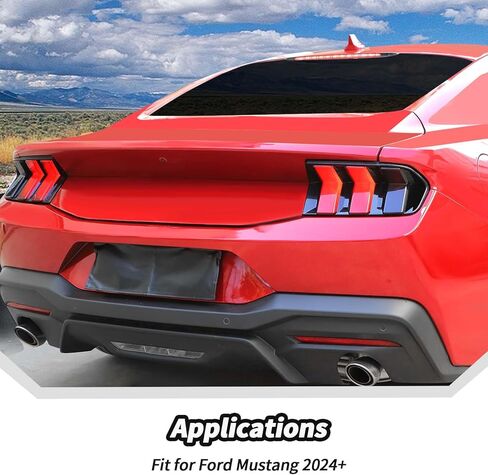 JeCar Smoked Tail Light Cover Guard Trim for 2010-2012 Ford Mustang in Saudi Arabia