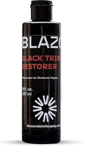 Black Trim Restorer- Instantly Restore Faded Black Plastic Vehicle Trim to Like New Condition- MAX Strength Dye-Infused Formula- Covers Scratches & Scuff Marks– UV Ray Shield– Lasts 6+ Months in Saudi Arabia