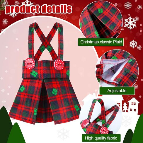 Hungdao 2 Pieces Christmas Doll Accessories Clothing for Boys and Girls, Christmas Tree and Socks Classic Style Pant and Skirt for Christmas Holiday Parties Decor(Novelty) in Saudi Arabia