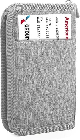 عائلة جواز سفر عائلة RFID منظم وثيقة السفر للنساء مقاوم للماء محفظة محفظة القضية المحمولة للبطاقات ، تمريرة الصعود ، الهوية ، المال ، التذاكر مع ZIPPER in Kuwait