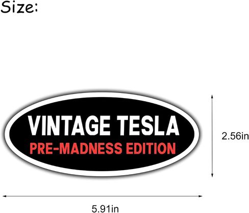 Vintage Tesla Pre-Madness Editon Anti Elon Musk Club Magnet, I Bought This Before we Knew Elon was Crazy Bumper Magnet for Car Truck CyberTruck - Car Accessories in Saudi Arabia