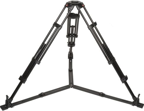 Manfrotto 055 Video Tripod w/502 Video Fluid Head, Carbon Fibre, Professional Heavy Duty Tripod-System, with Levelling Column, Lever Lock, Camera Tripod Stand, for DSLR/Mirrorless Cameras, Camcorders in Saudi Arabia