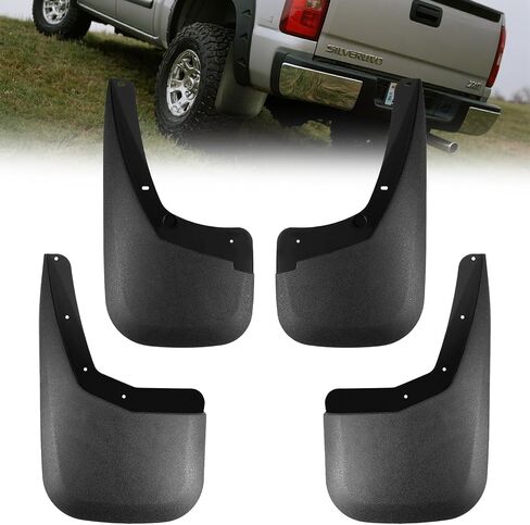 Premium Mud Flaps for Silverado Trucks,4PC Direct Fit Splash Guards for 2007-2013 Chevy Silverado 1500/2500HD/3500HD | All-Weather Mud Guards Front & Rear in Saudi Arabia
