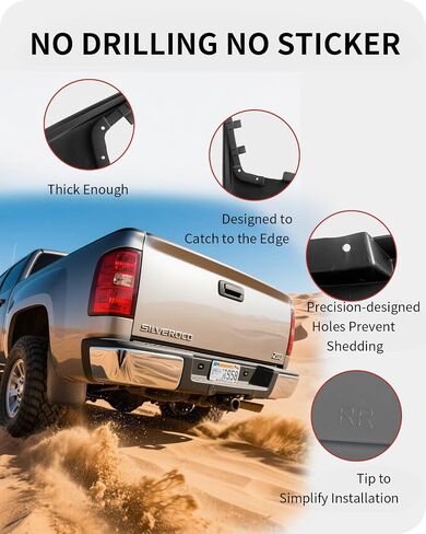 Premium Mud Flaps for Silverado Trucks,4PC Direct Fit Splash Guards for 2007-2013 Chevy Silverado 1500/2500HD/3500HD | All-Weather Mud Guards Front & Rear in Saudi Arabia