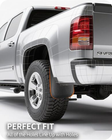 Premium Mud Flaps for Silverado Trucks,4PC Direct Fit Splash Guards for 2007-2013 Chevy Silverado 1500/2500HD/3500HD | All-Weather Mud Guards Front & Rear in Saudi Arabia