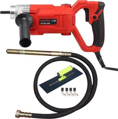 الهزاز الخرساني ، 1600W 2HP 18000 دورة في الدقيقة ، 14-3/4ft عمود مرن ، أداة تهتز الخرسانة الكهربائية ، الهزازات الخرسانية ذات الطاقة اليدوية ، محمولة للبناء ، قم بإزالة أداة مستوى فقاعات الهواء in Kuwait