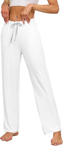 COLORFULLEAF Womens Pajama Pants Breathable Soft Cooling Bamboo Rayon Pants for women Wide Leg Yoga Sweatpants in Saudi Arabia