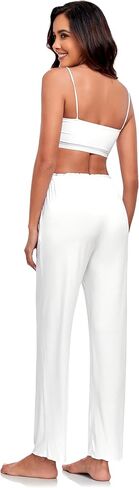 COLORFULLEAF Womens Pajama Pants Breathable Soft Cooling Bamboo Rayon Pants for women Wide Leg Yoga Sweatpants in Saudi Arabia