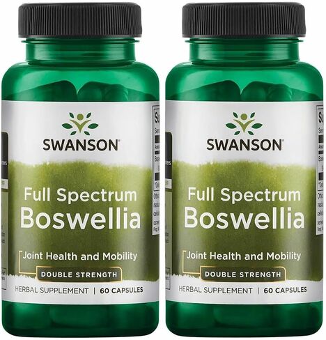 Swanson Double Strength Boswellia - Herbal Supplement Promoting Joint Support - Ayurvedic Herb for Joint Flexibility & Mobility Support - Made w/Boswellia Serrata Resin - (60 Capsules, 800mg Each) in Saudi Arabia