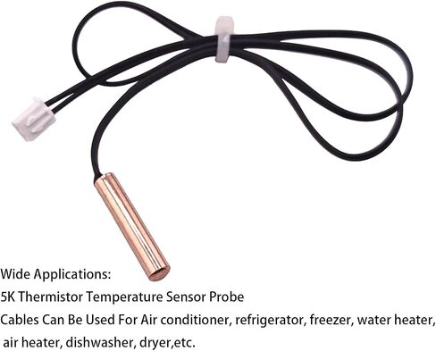 4 PCS 10K NTC Probe 15.7inch ، مستشعر درجة حرارة مكيف الهواء ، مستشعر درجة الحرارة الحساسة للنحاس لمكيف الهواء. in Kuwait