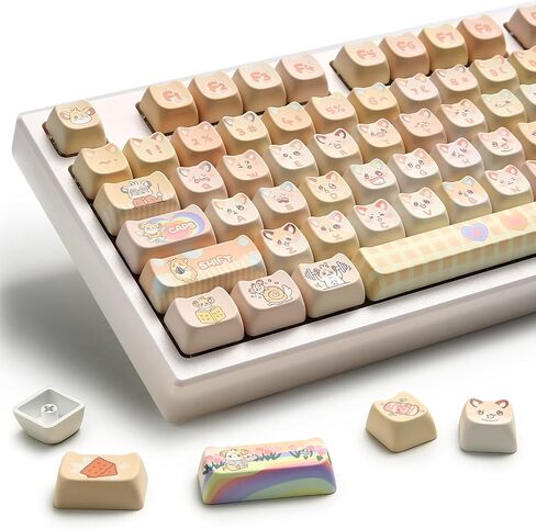 مجموعة kecap keycap yunzii dye-sub ، ملف تعريف mao ، 142 مفاتيح كاملة شكل القطط لطيف مفاتيح مخصصة مع مجتذب المفاتيح لبطولة لوحة مفاتيح ألعاب ميكانيكية كرز gateron mx (هريرة الحفل) in Kuwait