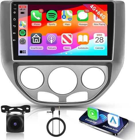 [2GB+64GB] Car Stereo for Ford Focus 2005-2008 Android Head Unit, Wireless Carplay Android Auto Mirror Link, 9 Inch Touch Screen Car Radio GPS,Bluetooth, WiFi, FM RDS Radio,BT/SWC/EQ in Saudi Arabia