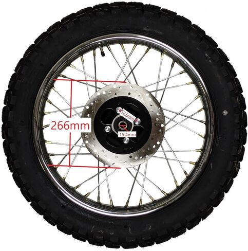 18" Rear Wheel Rim Tire Assembly For Dirt Trail Bike Apollo 250cc DB-36 110/90-18 Includes Brake Rotor and 530 18T Sprocket (DOES NOT FIT HAWK250 or RAVEN250) in Kuwait