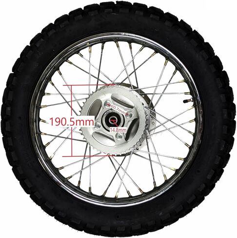 18" Rear Wheel Rim Tire Assembly For Dirt Trail Bike Apollo 250cc DB-36 110/90-18 Includes Brake Rotor and 530 18T Sprocket (DOES NOT FIT HAWK250 or RAVEN250) in Kuwait