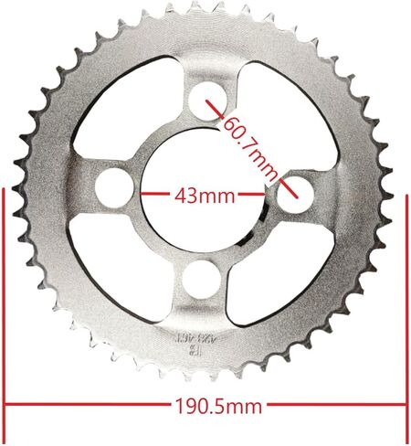 18" Rear Wheel Rim Tire Assembly For Dirt Trail Bike Apollo 250cc DB-36 110/90-18 Includes Brake Rotor and 530 18T Sprocket (DOES NOT FIT HAWK250 or RAVEN250) in Kuwait