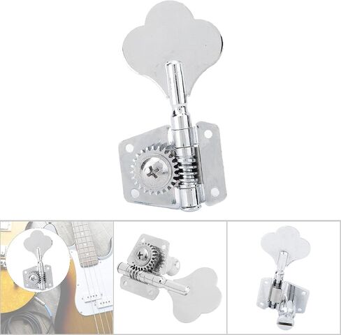 Steel Vintage Bass Tuner Knob, Fine Tuning Tool for Electric Bass Accessories, Instrument Parts and Accessories, Replacement Choice, Bronze Gears, Optimize Your with (for Right Row) in Saudi Arabia