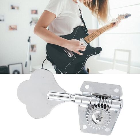 Steel Vintage Bass Tuner Knob, Fine Tuning Tool for Electric Bass Accessories, Instrument Parts and Accessories, Replacement Choice, Bronze Gears, Optimize Your with (for Right Row) in Saudi Arabia