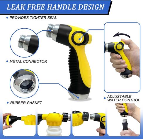 Car Wash Foam Gun Sprayer with Washing Sponge & Absorbent Towel, Functional Nozzle Foam Cannon Car Washing Kit, for Car Washing, Garden Cleaning in Saudi Arabia