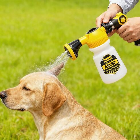 Car Wash Foam Gun Sprayer with Washing Sponge & Absorbent Towel, Functional Nozzle Foam Cannon Car Washing Kit, for Car Washing, Garden Cleaning in Saudi Arabia