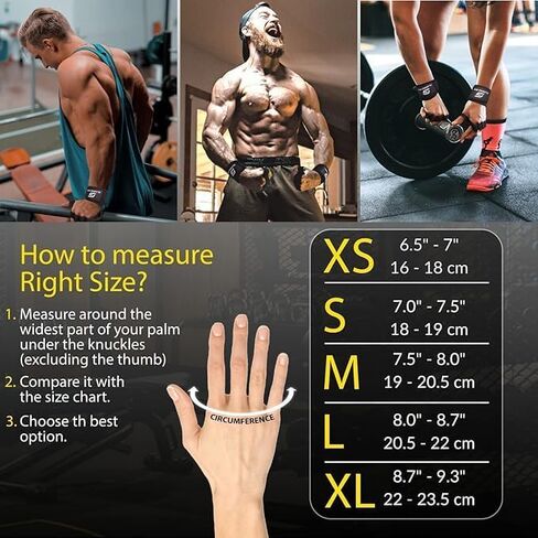 Neoprene Padded Weight Lifting Gloves for Men and Women - Ventilated Wrist Wrap Gloves for Athletes Gym Sessions Cycling Tracking & Sports with Full Palm Protection in Saudi Arabia