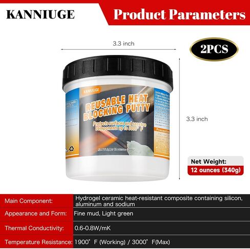 12 oz Reusable Heat Blocking Putty, Solder Heat Insulation Clay, Thermal Putty, Heat Barrier for Industrial Welding, Auto Repair and DIY Etc in Kuwait